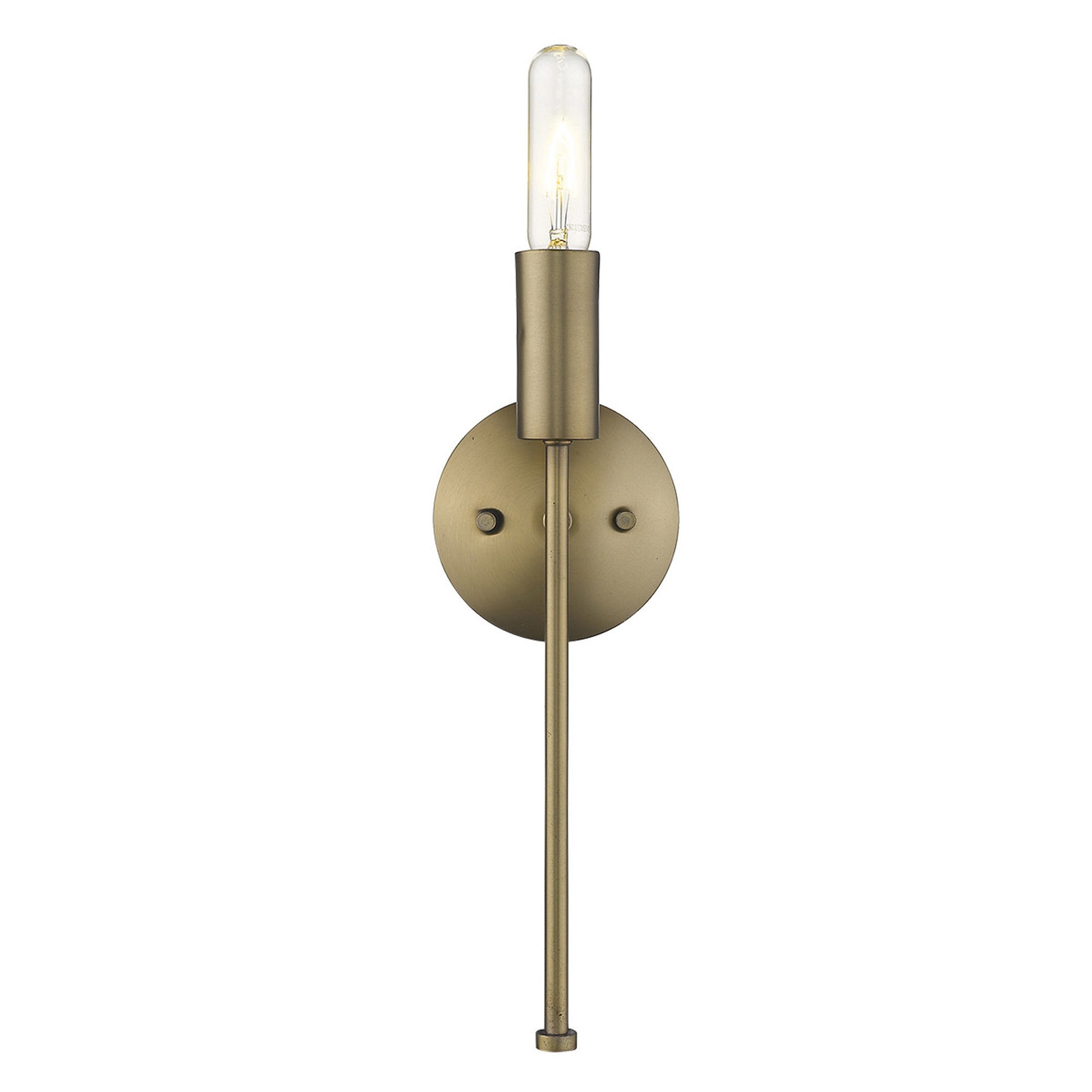 Dull Gold Narrow Bulb Wall Light Default Title