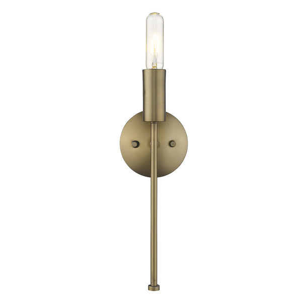 Dull Gold Narrow Bulb Wall Light Default Title