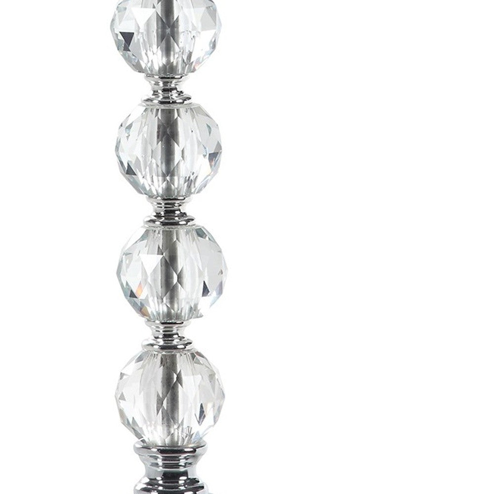 22" Crystal With Pink And White Dot Shade Table Lamp - Lighting