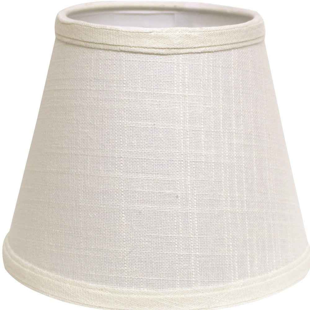 White Linen Empire Lamp Shade