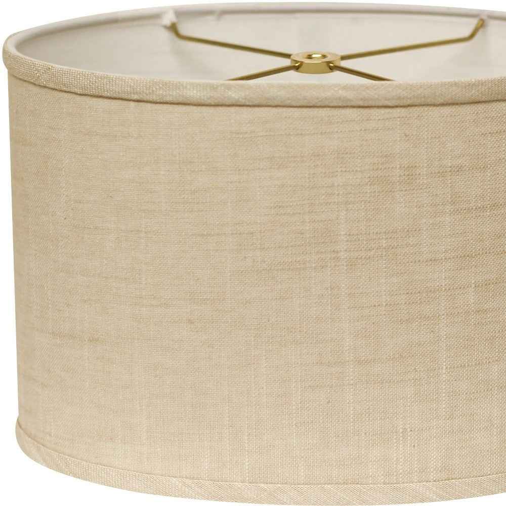 Light Yellow Linen Oval Lamp Shade
