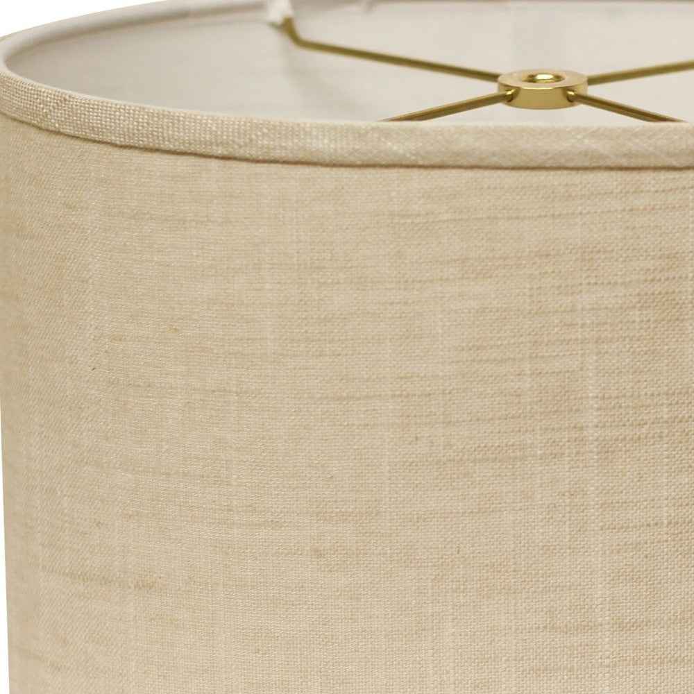 Light Yellow Linen Oval Lamp Shade