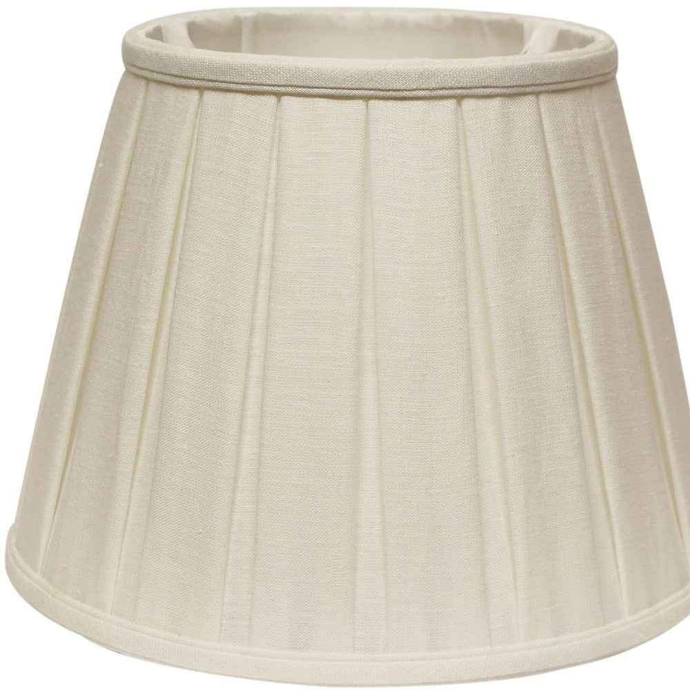 White Linen Pleated Empire Lamp Shade