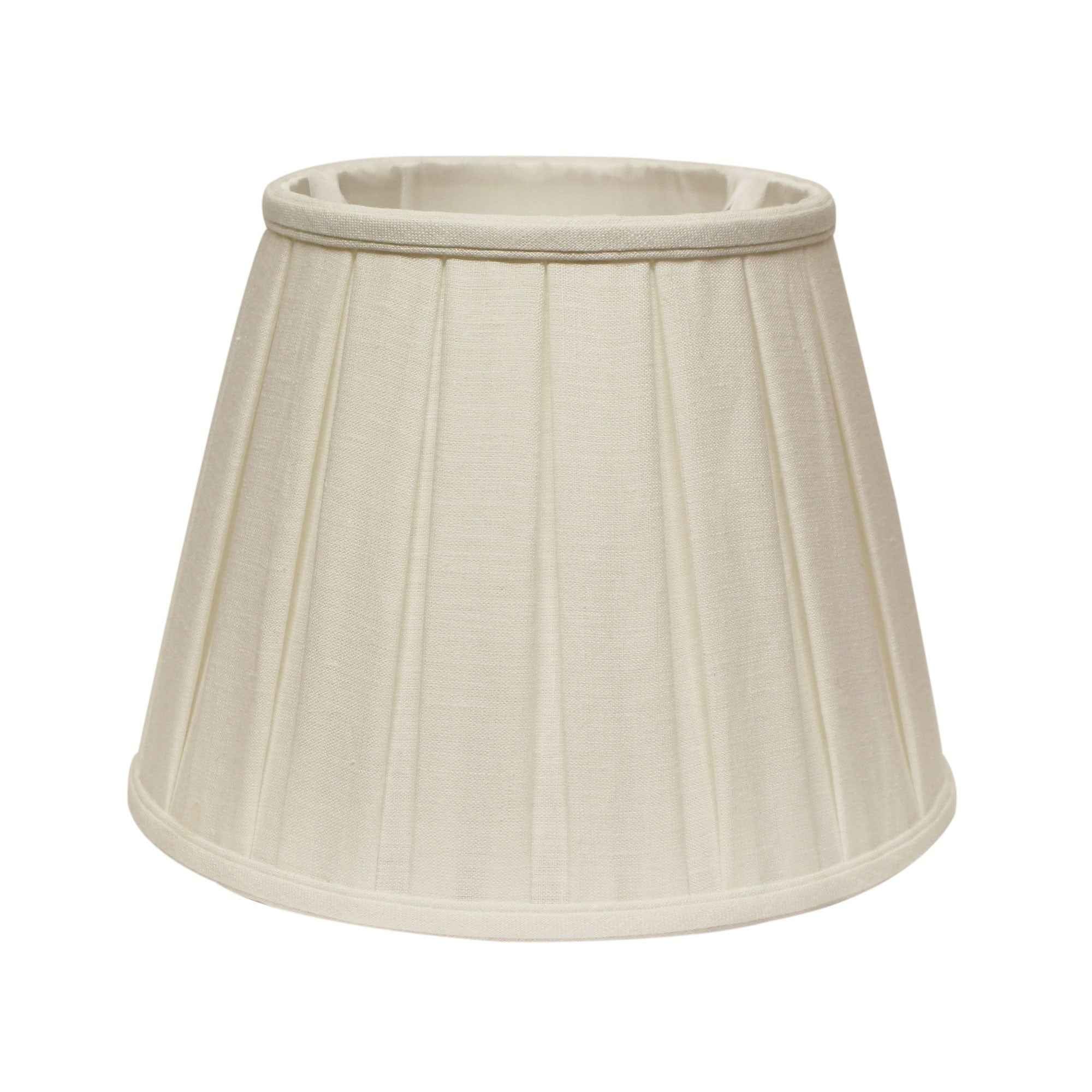 White Linen Pleated Empire Lamp Shade