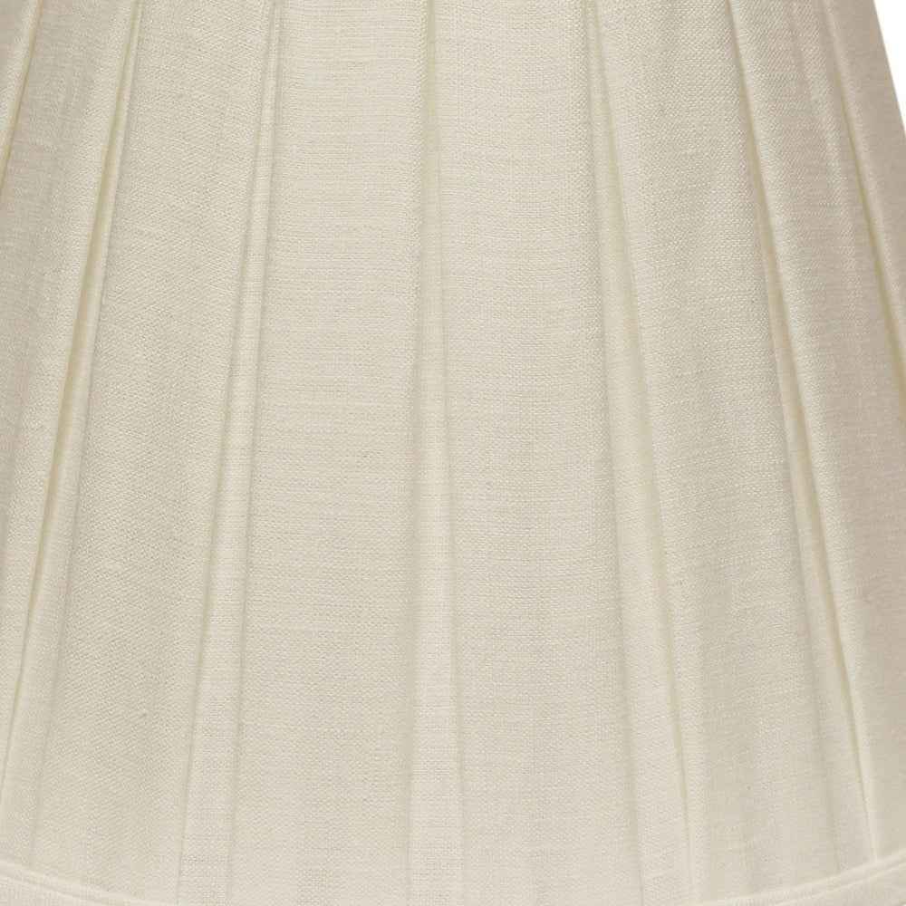 White Linen Pleated Empire Lamp Shade