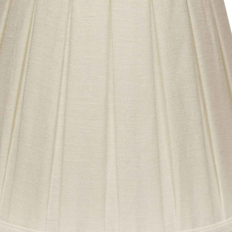 White Linen Pleated Empire Lamp Shade