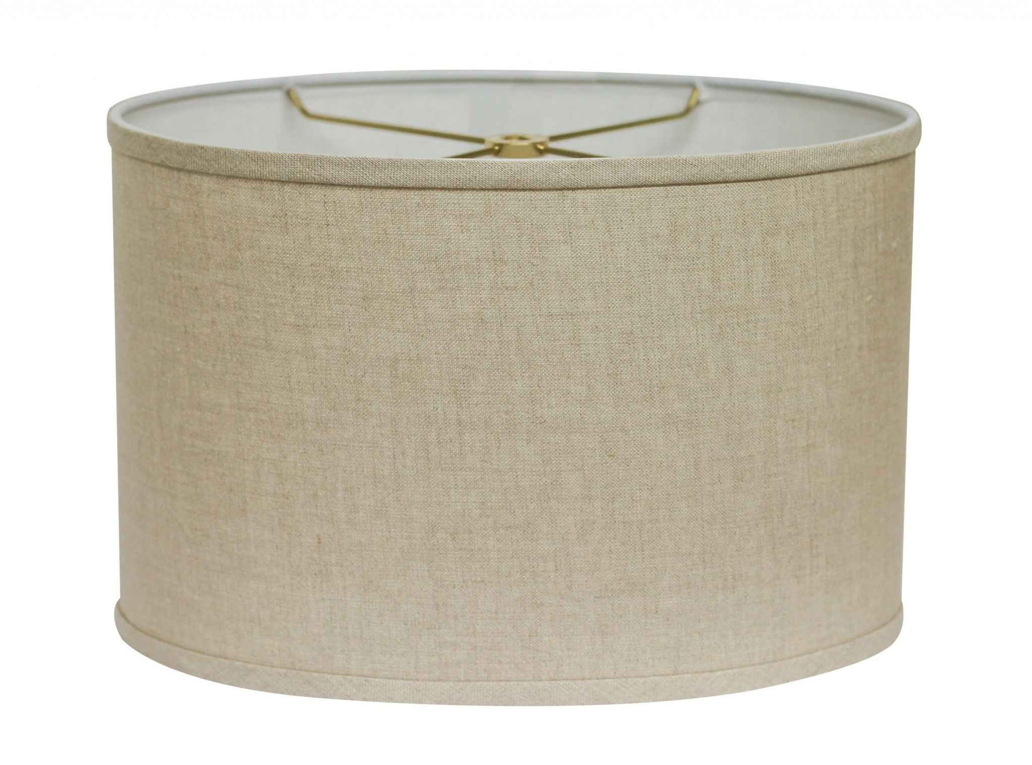 Dark Brown Linen Oval Lamp Shade