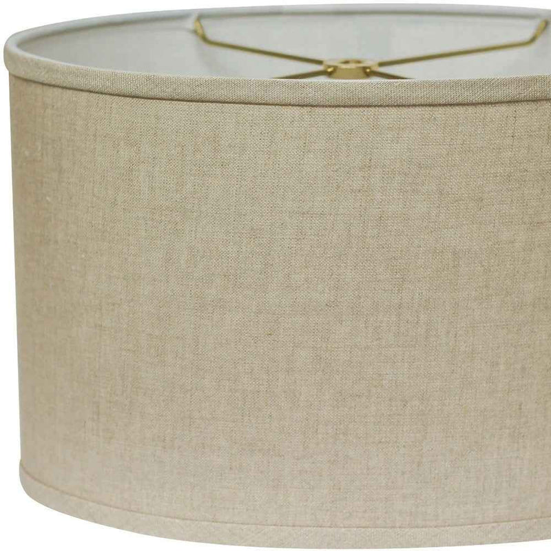 Dark Brown Linen Oval Lamp Shade