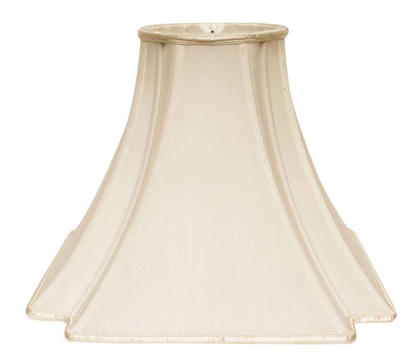 Ivory Shantung Silk Square Lamp Shade