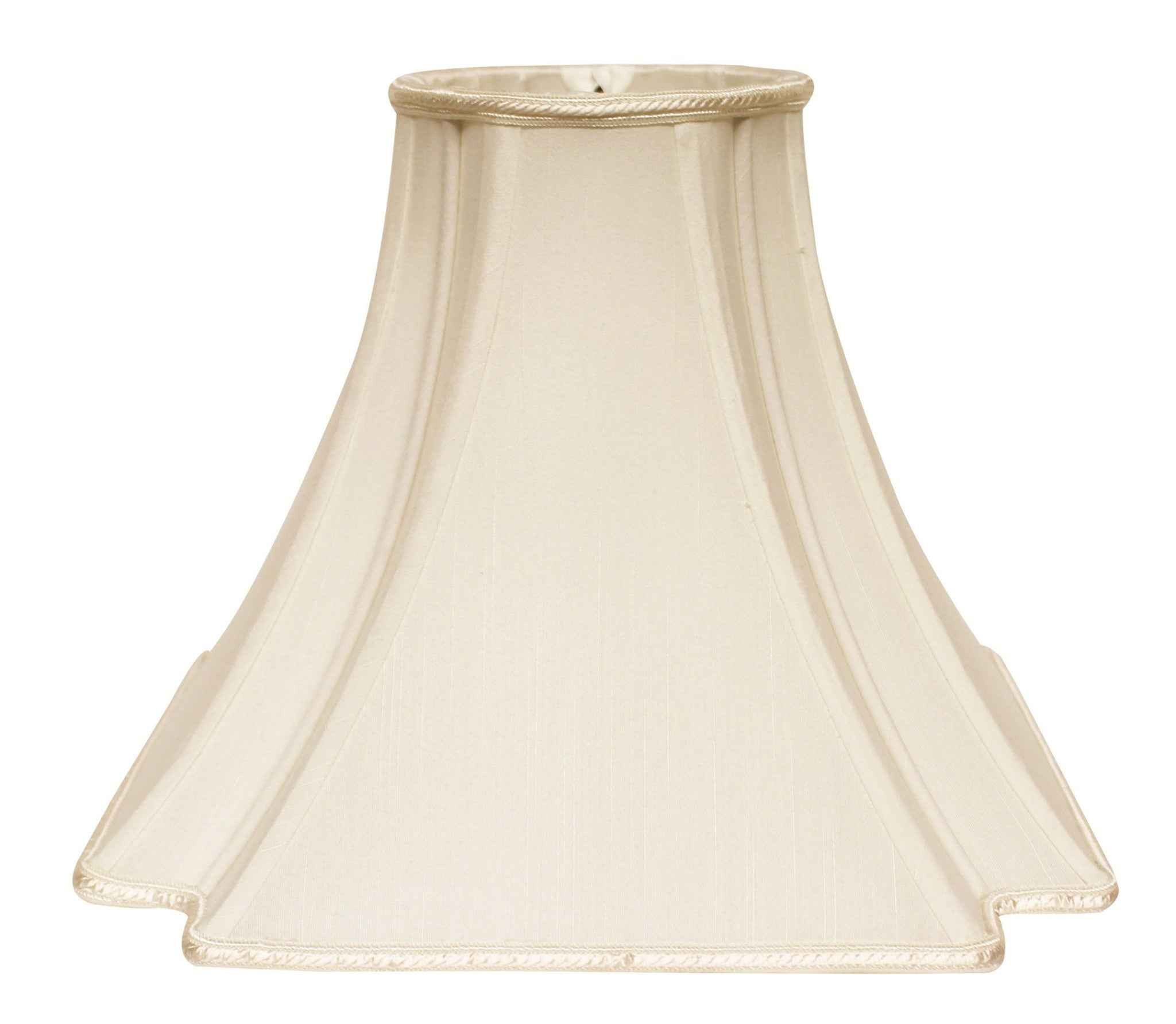Ivory Shantung Silk Square Lamp Shade
