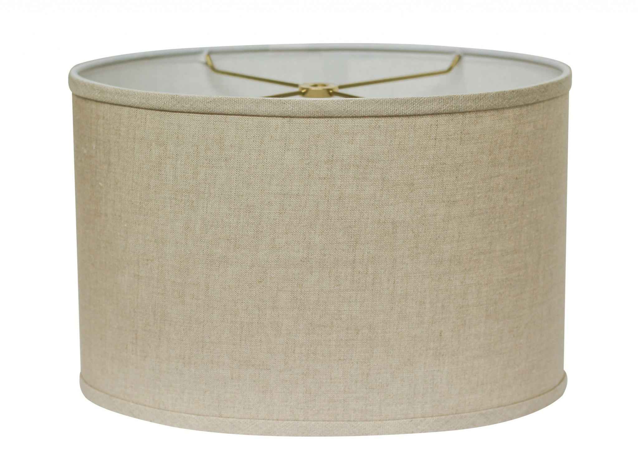Dark Brown Linen Oval Lamp Shade