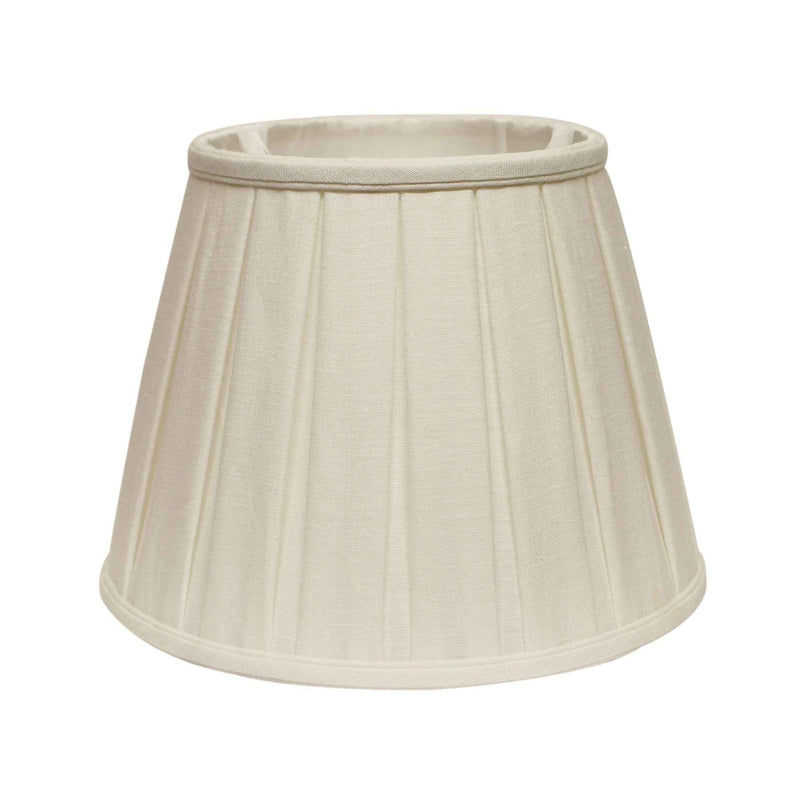 White Linen Pleated Empire Lamp Shade