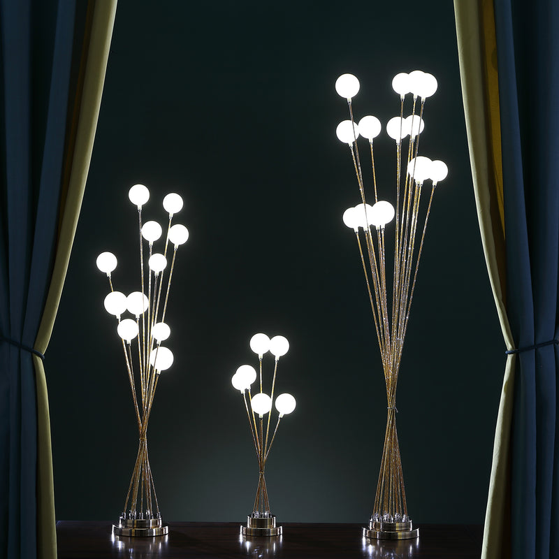 46" Gold 11 LED Novelty Floor Lamp With White - Lighting