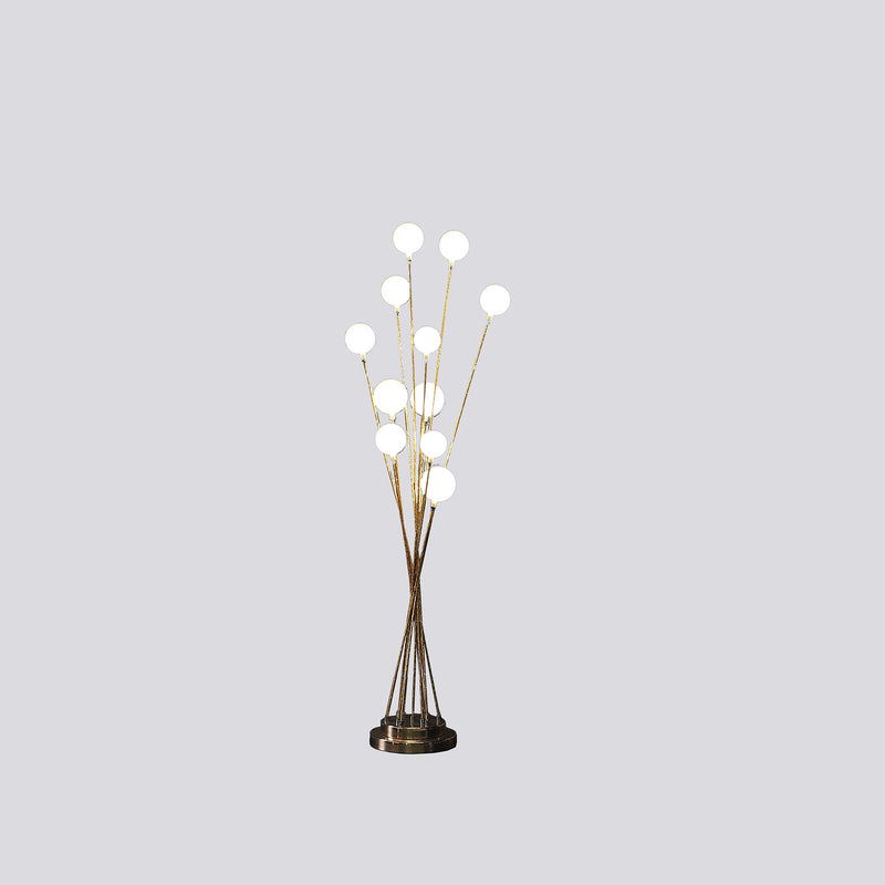 46" Gold 11 LED Novelty Floor Lamp With White - Lighting