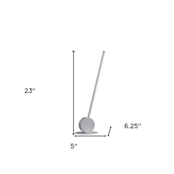 23" White Metal Leaning Stick LED Table Lamp - Lighting