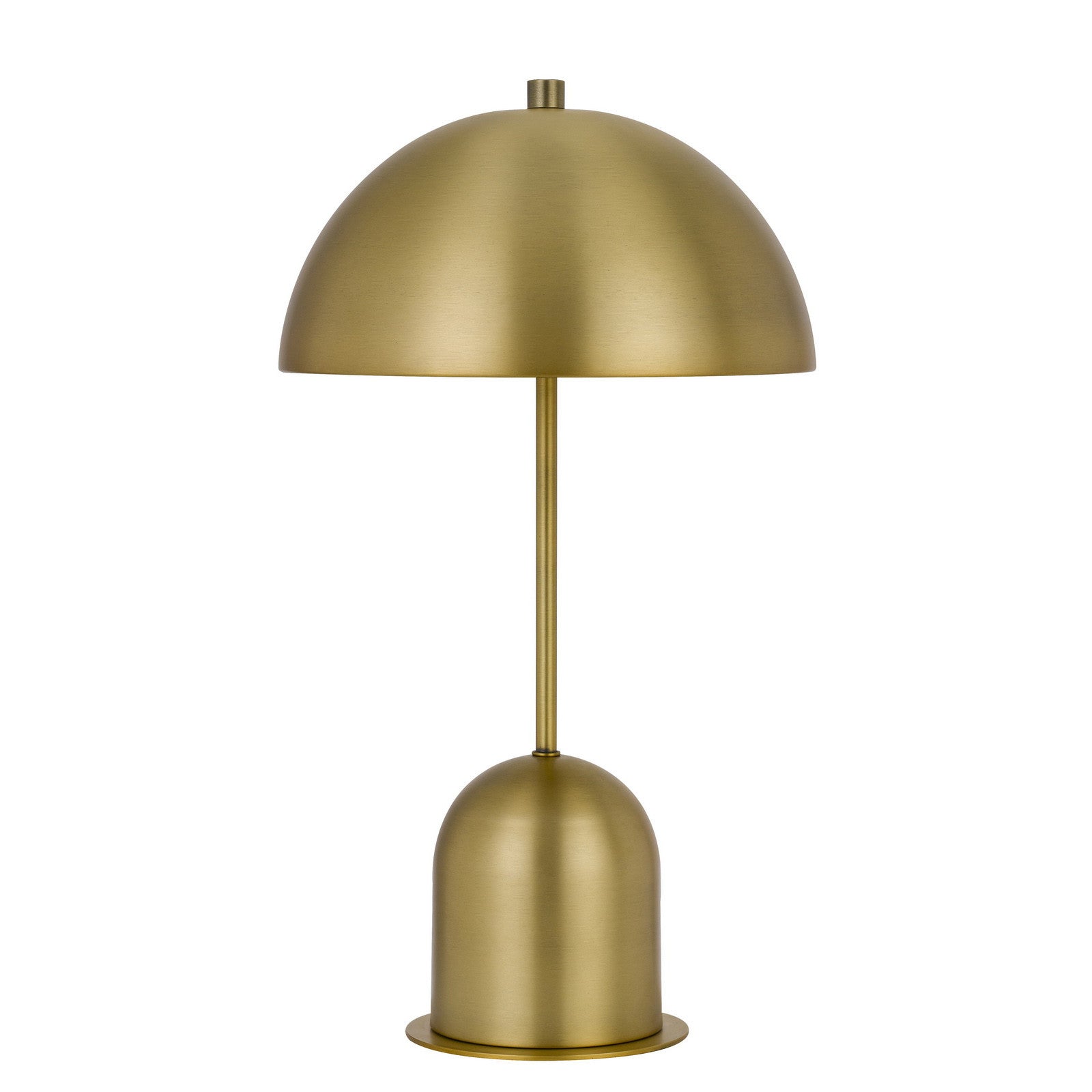20" Antiqued Brass Metal Novelty Desk Lamp With Antiqued Brass Dome Shade - Lighting