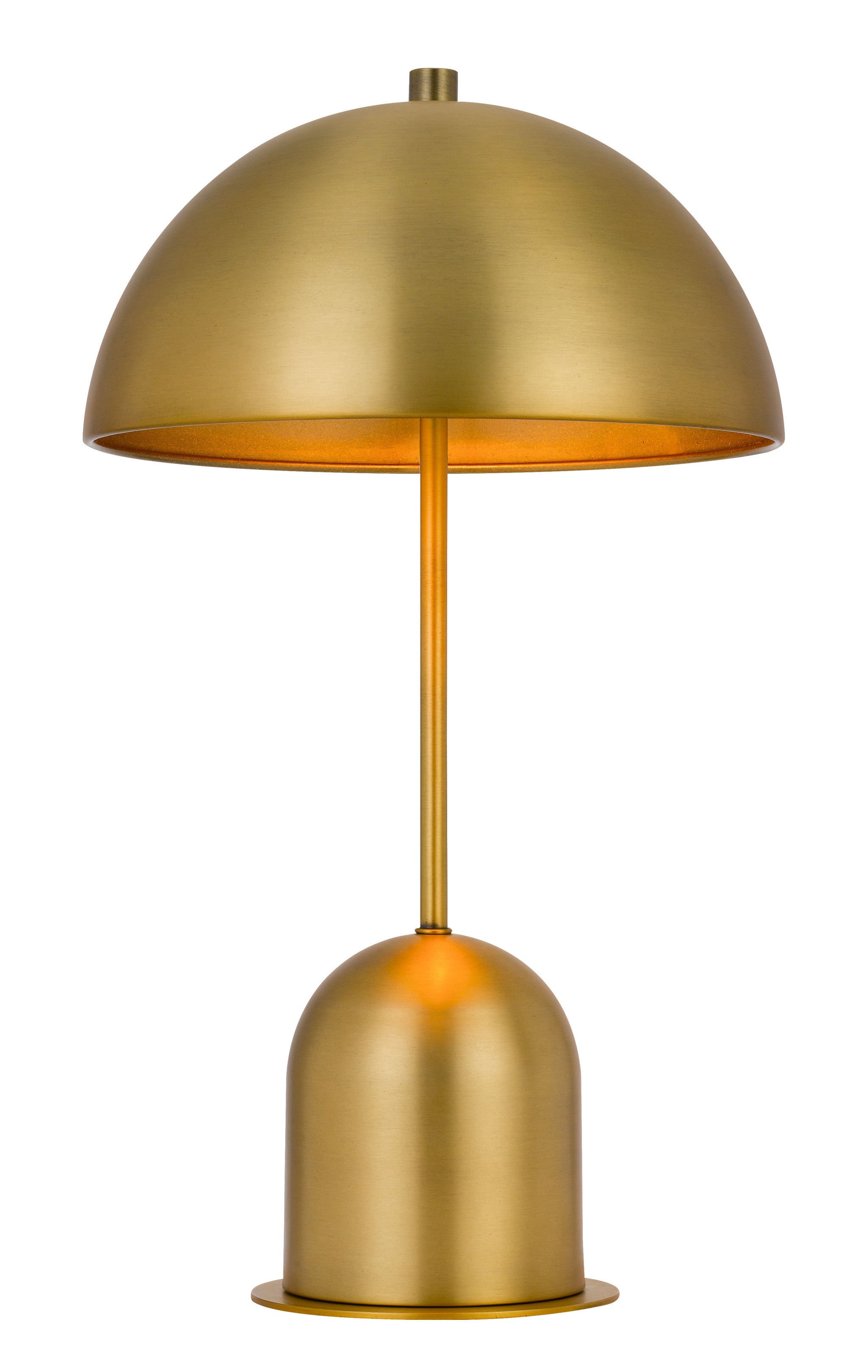 20" Antiqued Brass Metal Novelty Desk Lamp With Antiqued Brass Dome Shade - Lighting