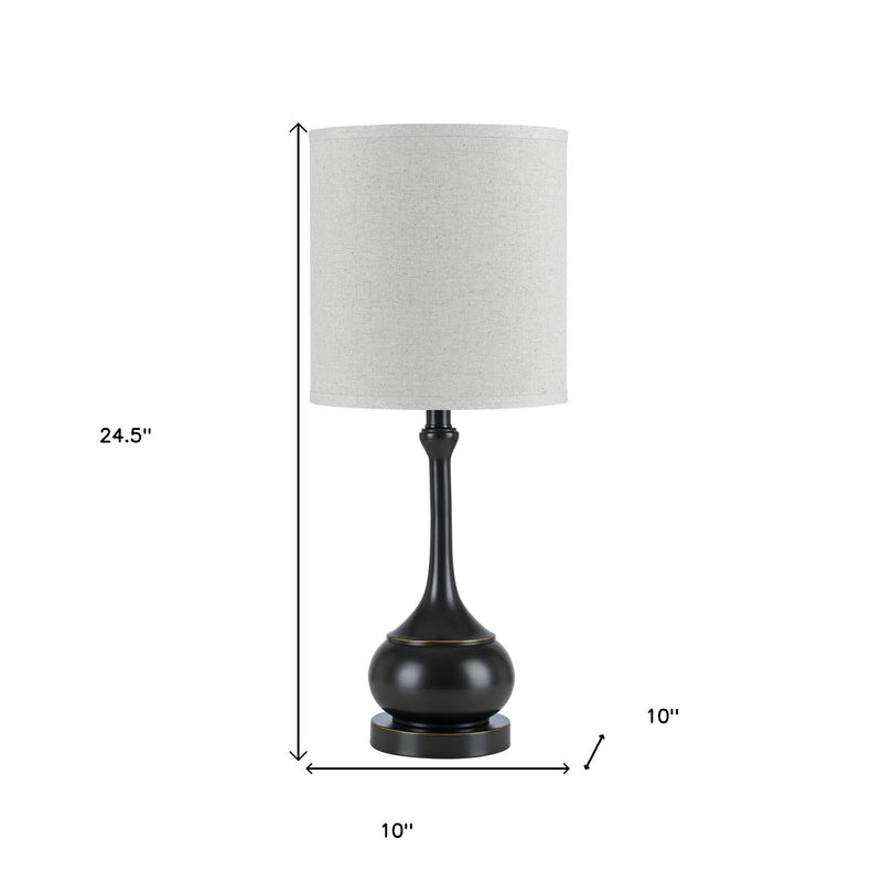 Table lamp with 24.5 in height and 10 in base diameter
