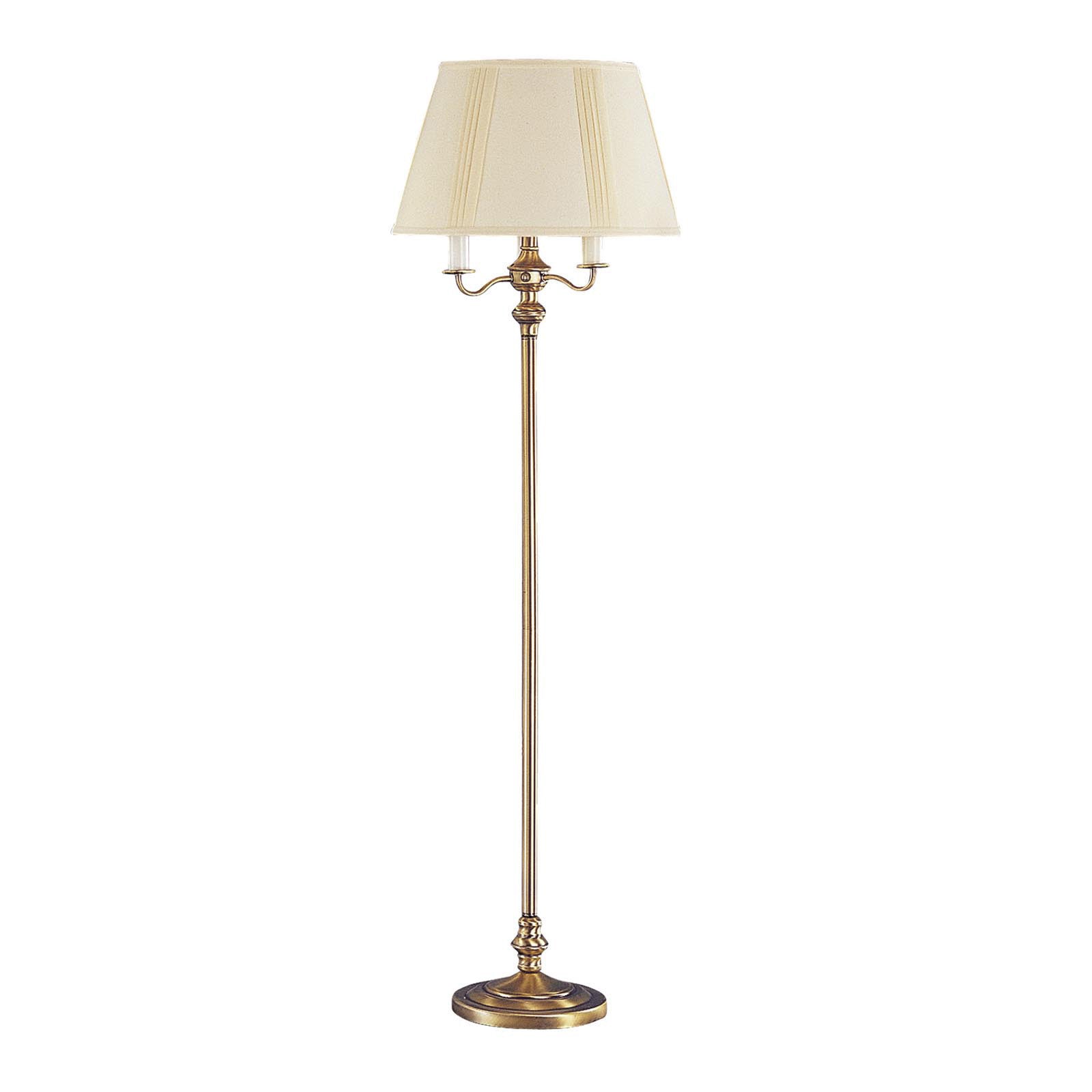 60" Bronze Four Light Traditional Shaped Floor Lamp With Beige Square Shade - Lighting