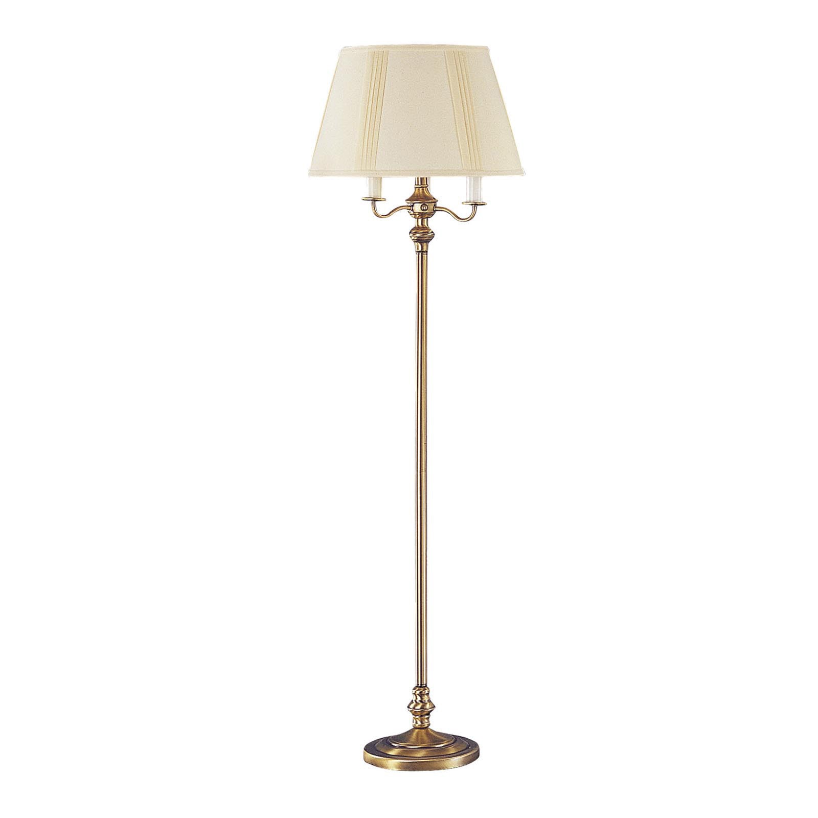 60" Bronze Four Light Traditional Shaped Floor Lamp With Beige Square Shade - Lighting