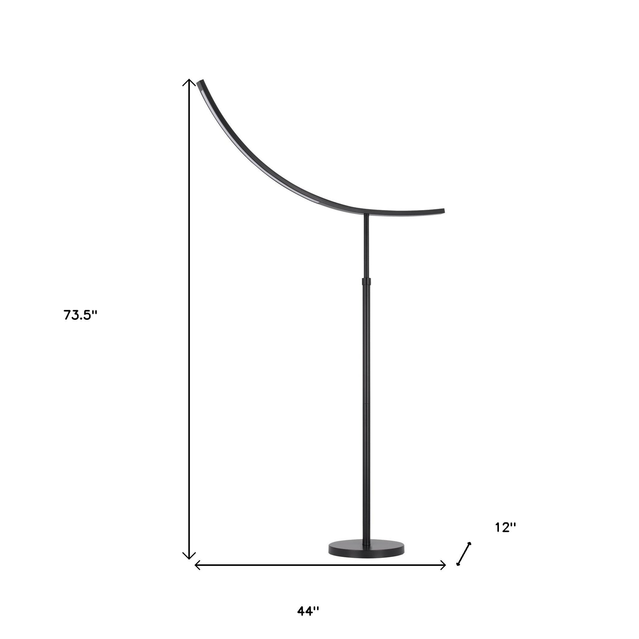 74" Bronze Adjustable Led Traditional Shaped Floor Lamp - Lighting