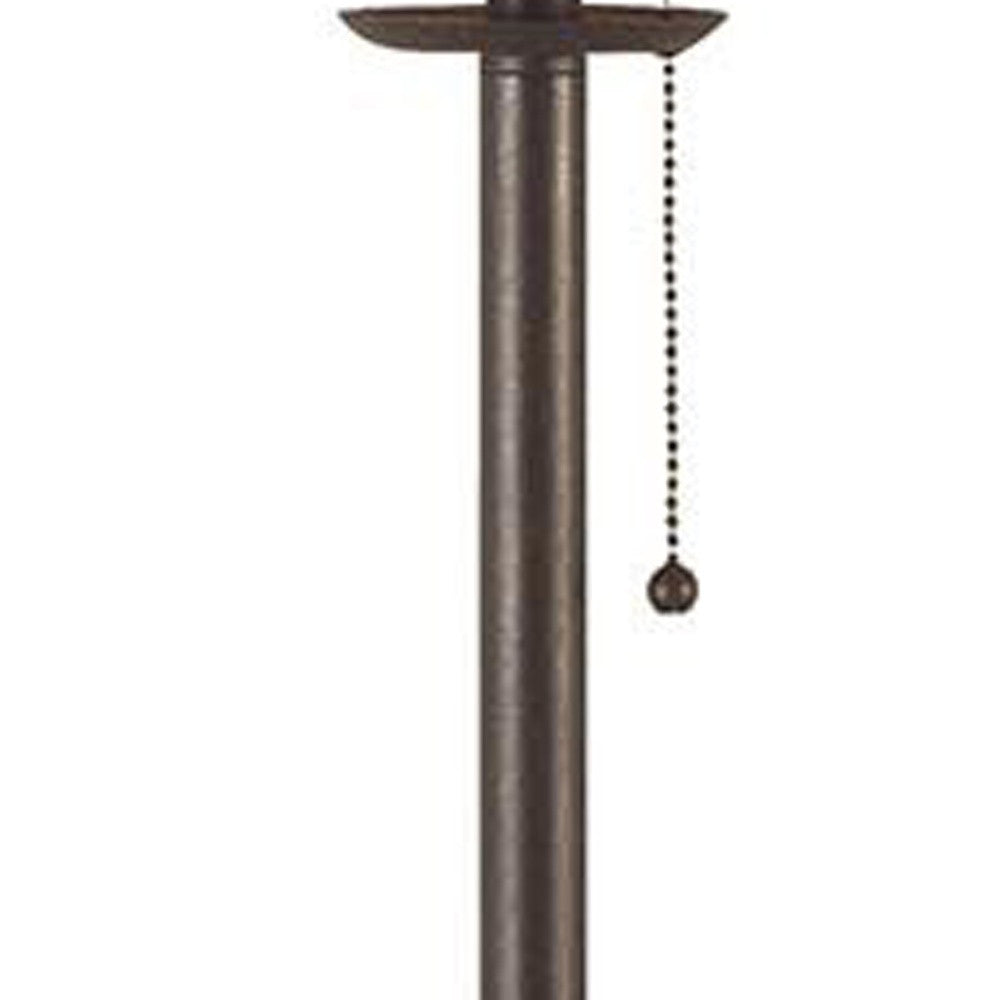 57" Black Traditional Shaped Floor Lamp With White Empire Shade - Lighting