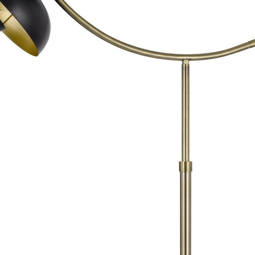 66" Bronze Adjustable Arc Floor Lamp With Bronze Dome Shade - Lighting