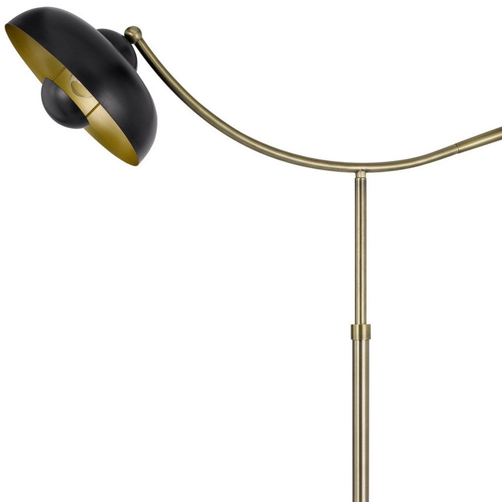 66" Bronze Adjustable Arc Floor Lamp With Bronze Dome Shade - Lighting
