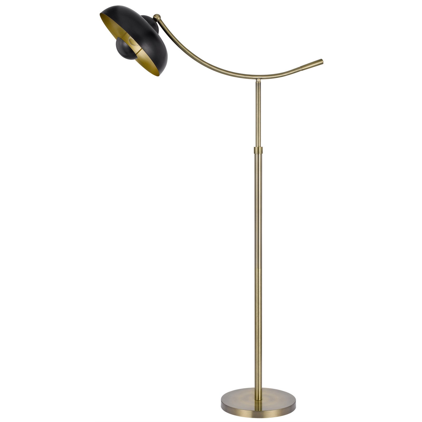 66" Bronze Adjustable Arc Floor Lamp With Bronze Dome Shade - Lighting