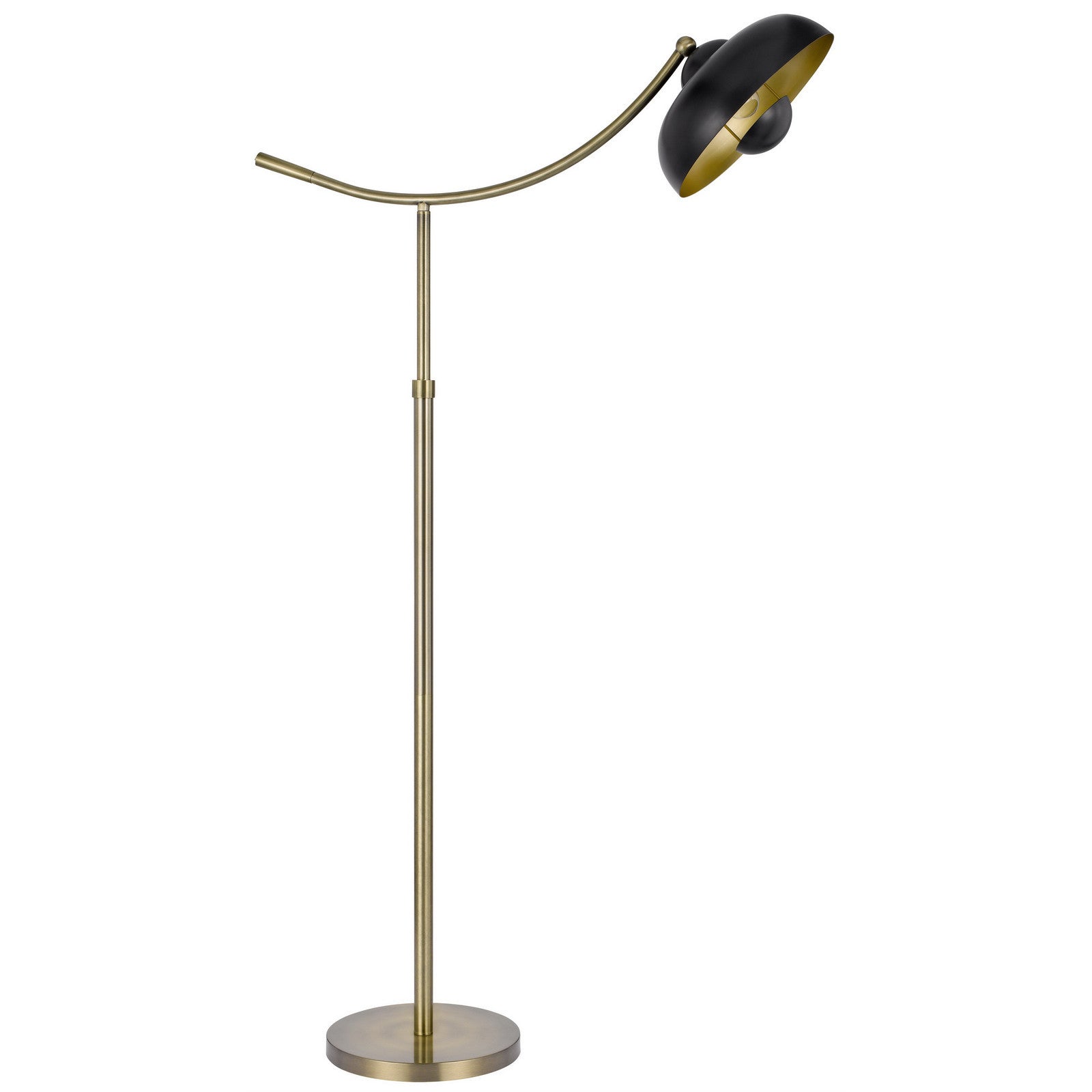 66" Bronze Adjustable Arc Floor Lamp With Bronze Dome Shade - Lighting