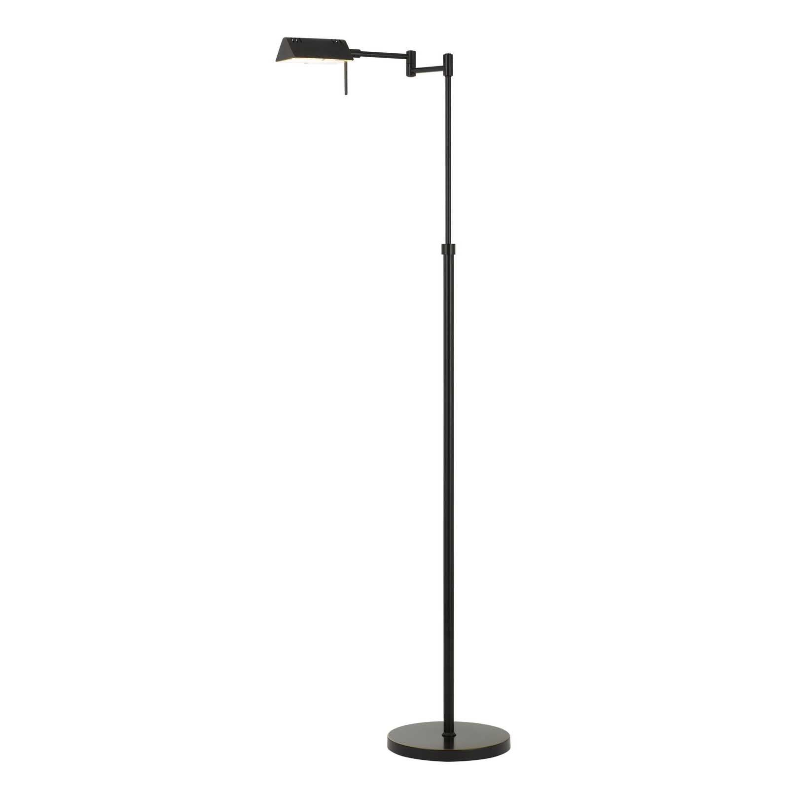 61" Bronze Adjustable Swing Arm Floor Lamp - Lighting