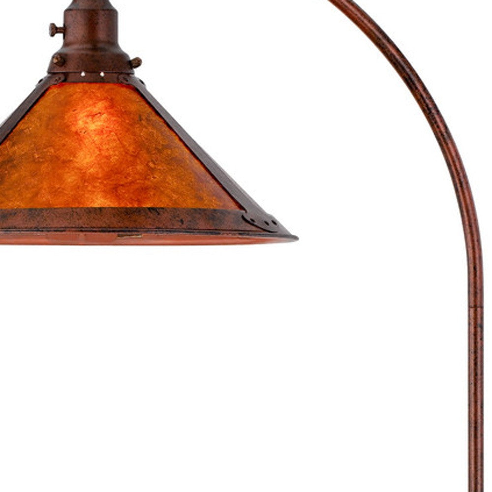 65" Rusted Traditional Shaped Floor Lamp With Rust Empire Shade - Lighting
