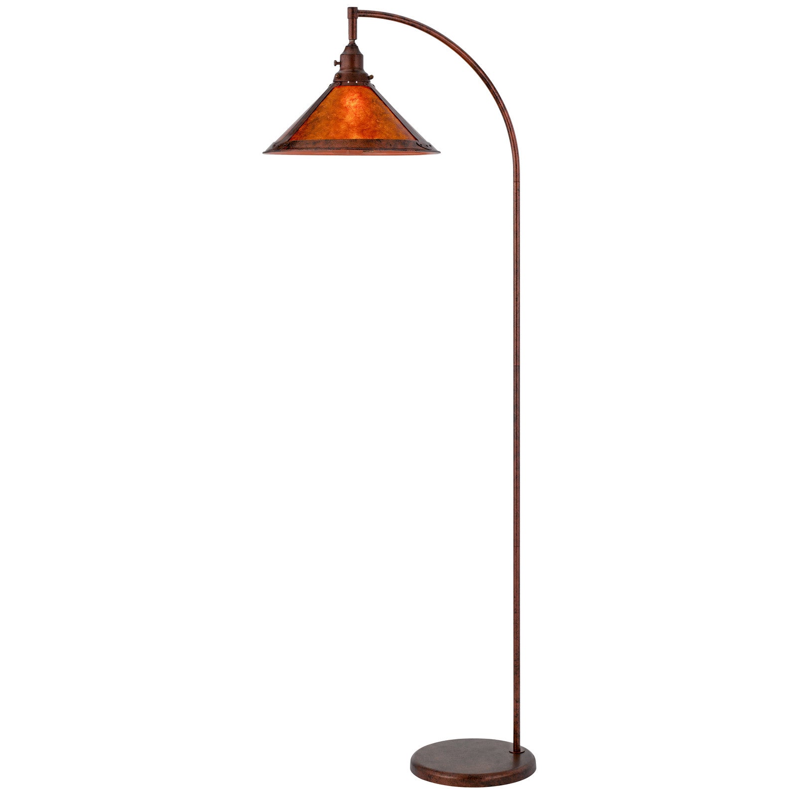65" Rusted Traditional Shaped Floor Lamp With Rust Empire Shade - Lighting