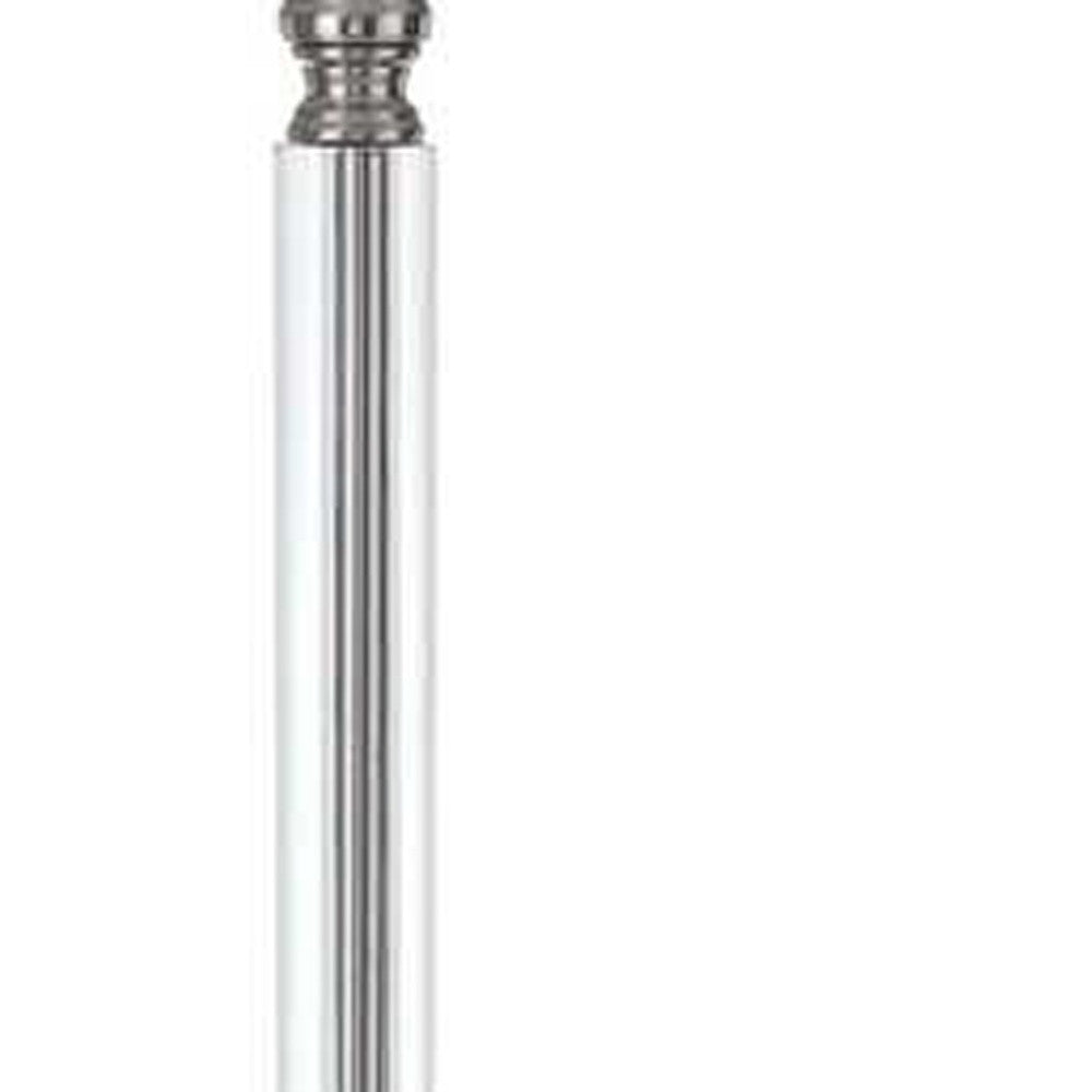 60" Nickel Traditional Shaped Floor Lamp With White Square Shade - Lighting