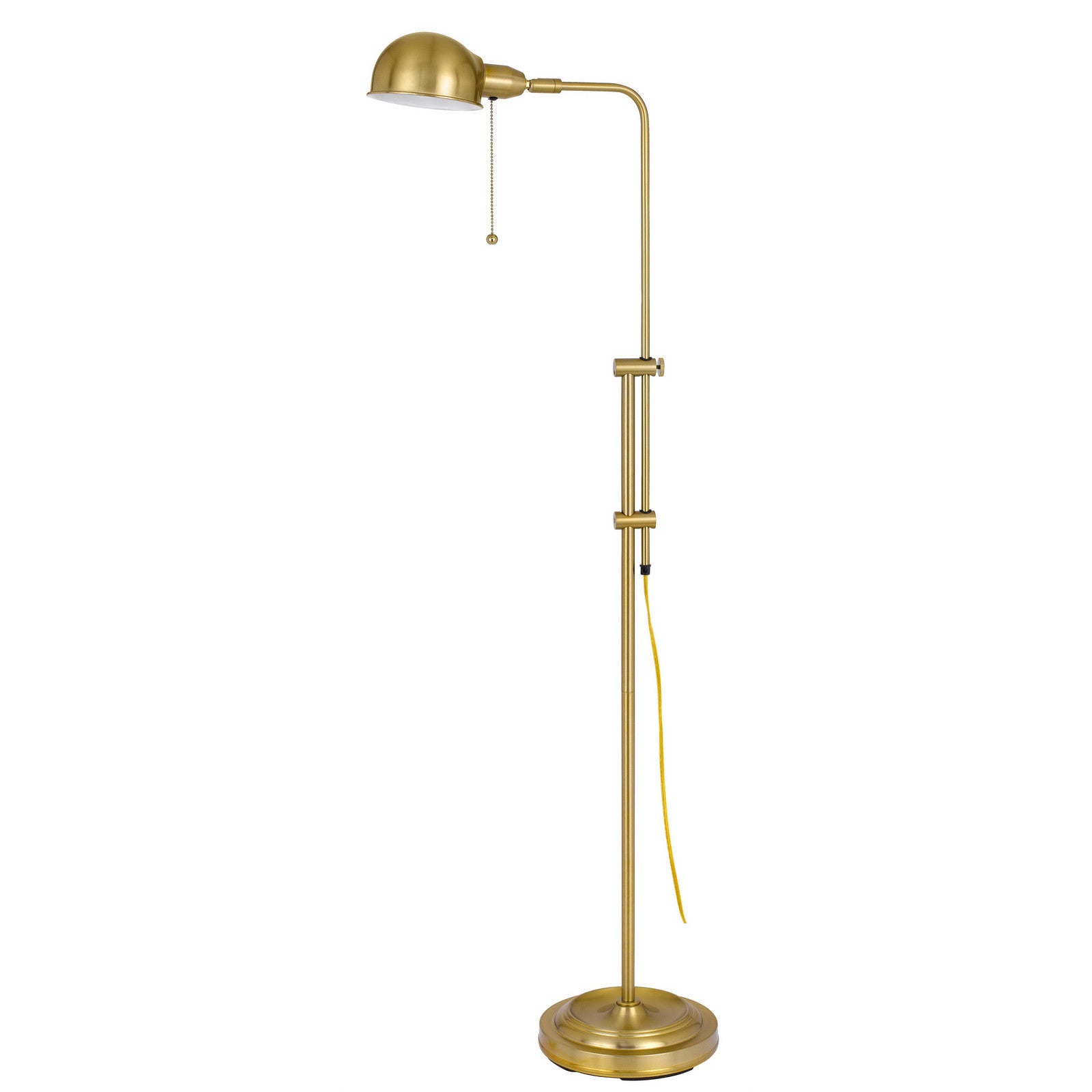58" Brass Adjustable Floor Lamp With Bronze Dome Shade - Lighting