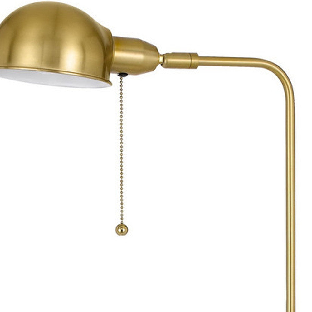 58" Brass Adjustable Floor Lamp With Bronze Dome Shade - Lighting