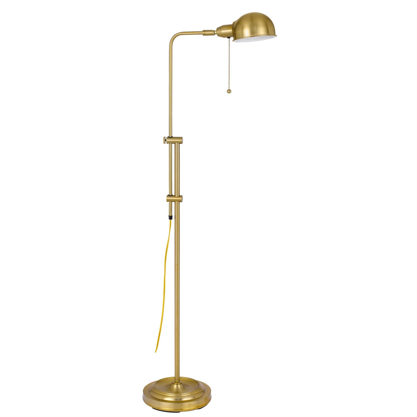58" Brass Adjustable Floor Lamp With Bronze Dome Shade - Lighting