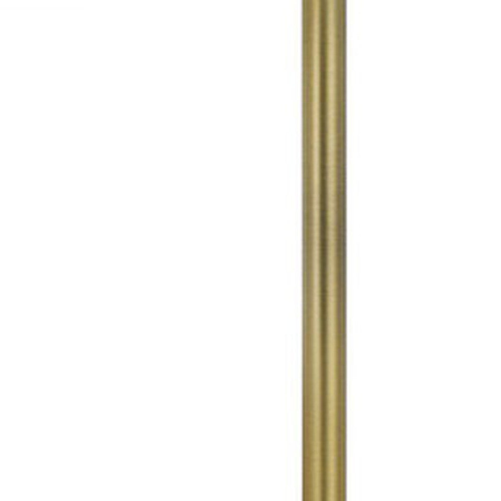 62" Nickel Tray Table Floor Lamp With White Drum Shade - Lighting