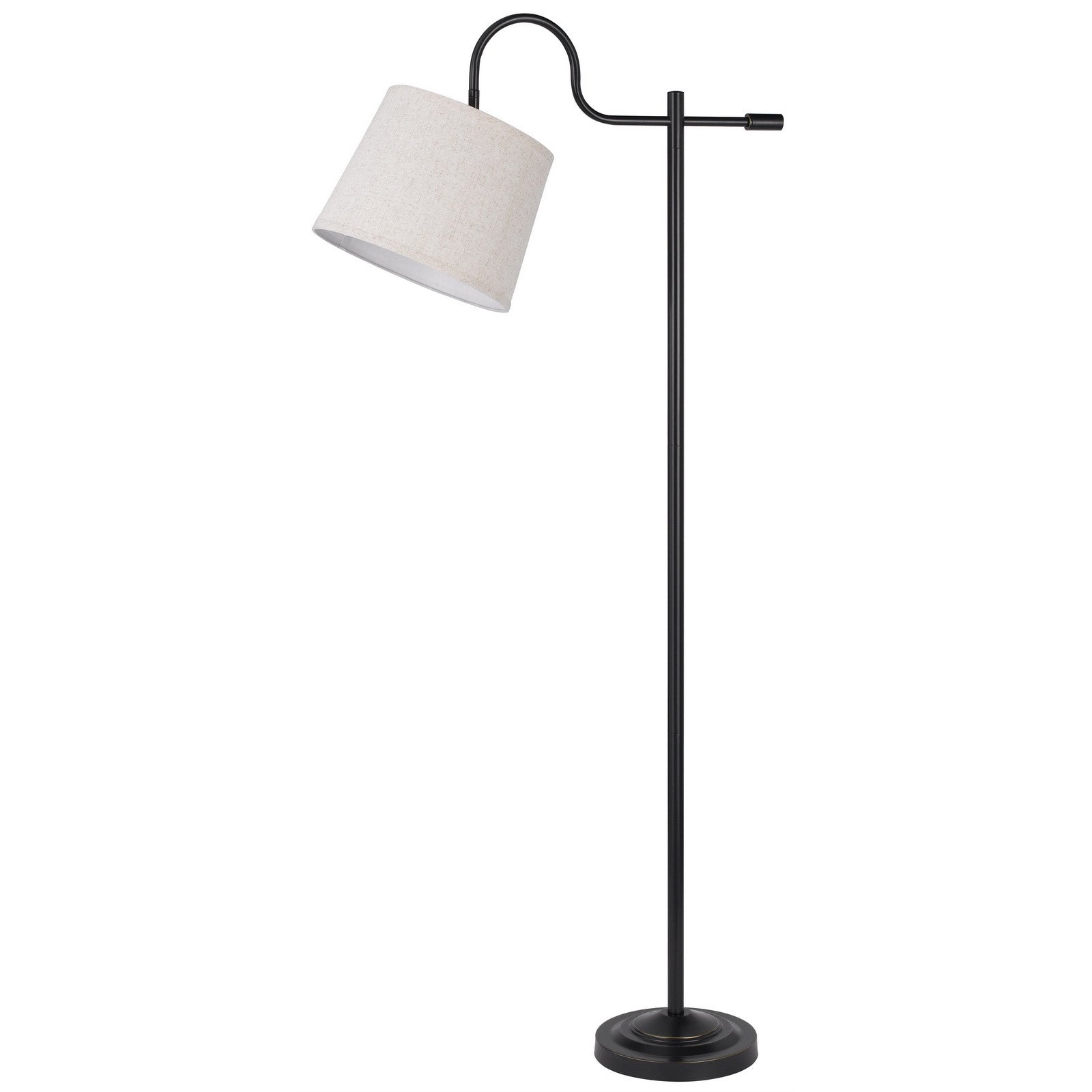 63" Bronze Adjustable Traditional Shaped Floor Lamp With Gray Square Shade - Lighting