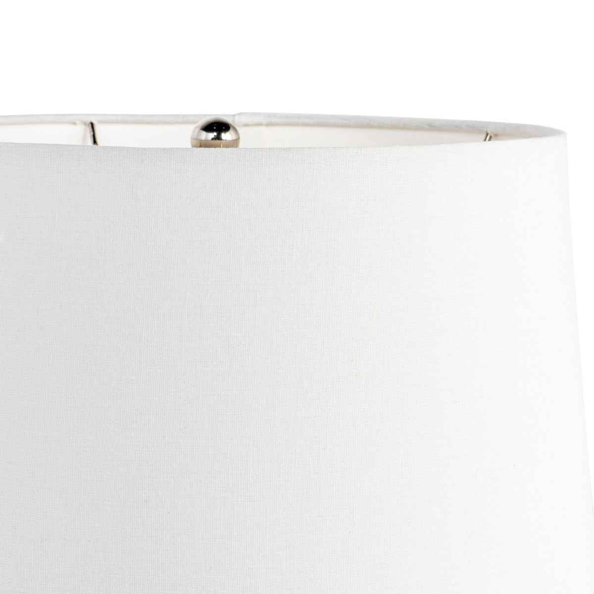 22" White and Gold Mercury Glass Table Lamp With White Cone Shade