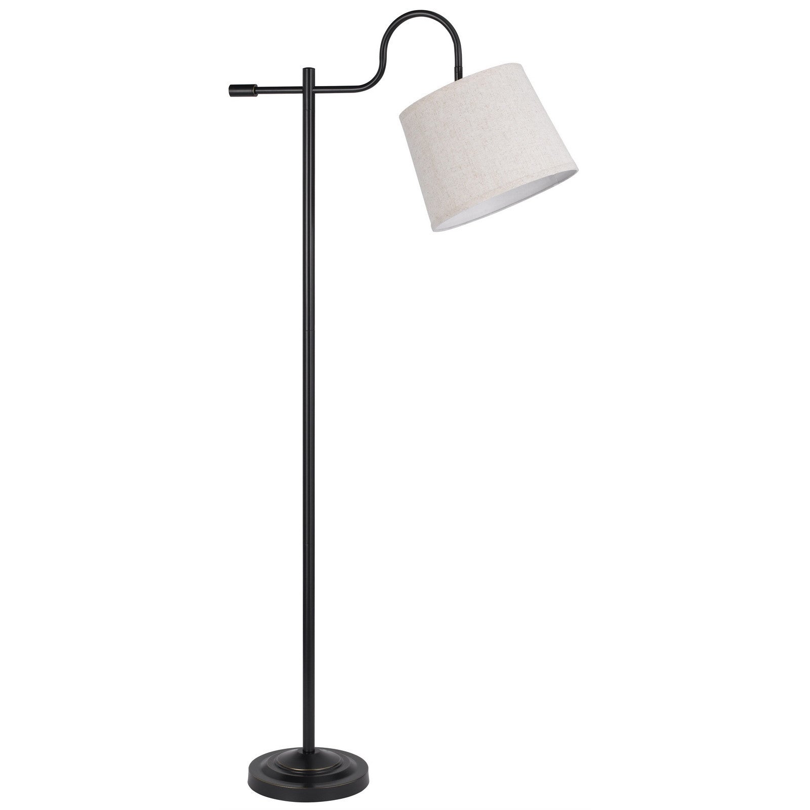 63" Bronze Adjustable Traditional Shaped Floor Lamp With Gray Square Shade - Lighting