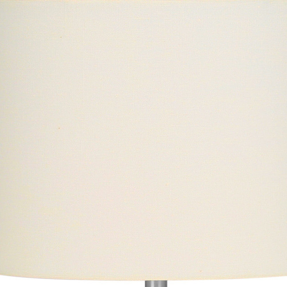 25" Cream Novelty Table Lamp With Cream Drum Shade - Lighting