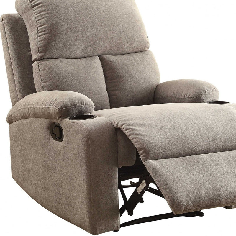 32" Gray Linen Recliner - Living Room
