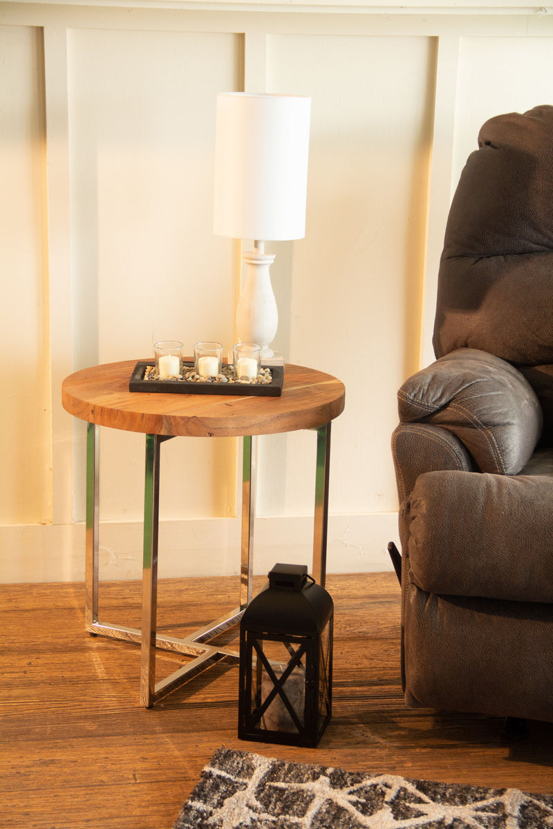 Modern Rustic Side Or End Table - Living Room