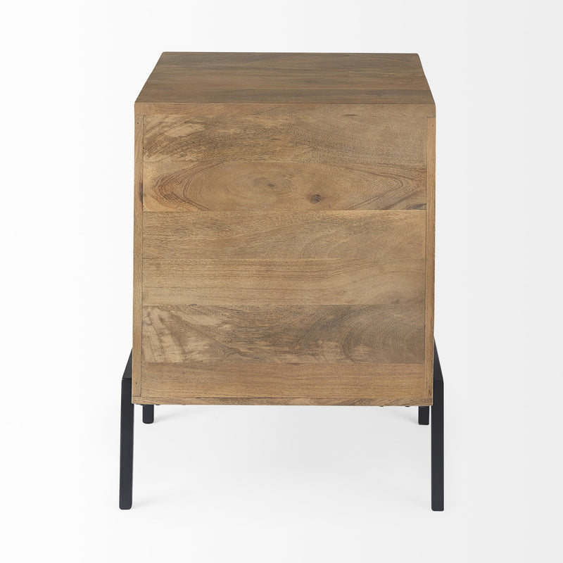 26" Brown Solid Wood Square End Table - Living Room