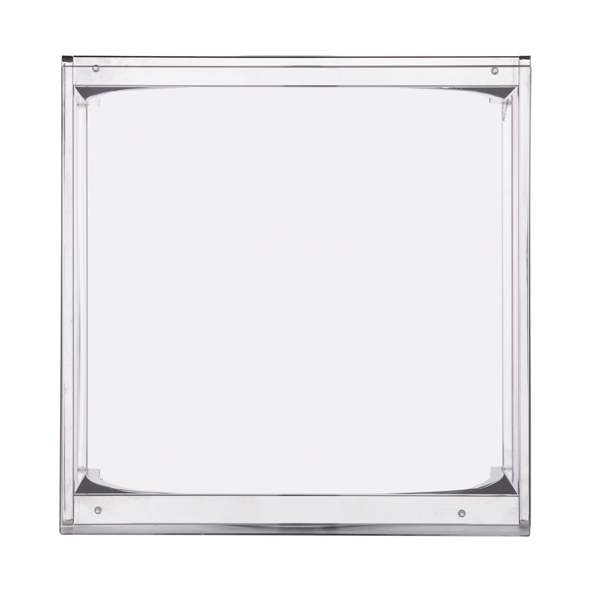 22" Chrome Glass And Iron Square End Table - Living Room