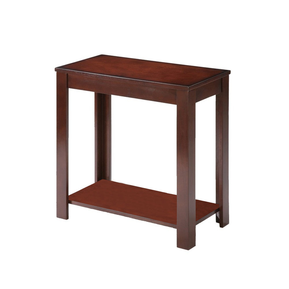 24" Brown End Table With Shelf - Living Room