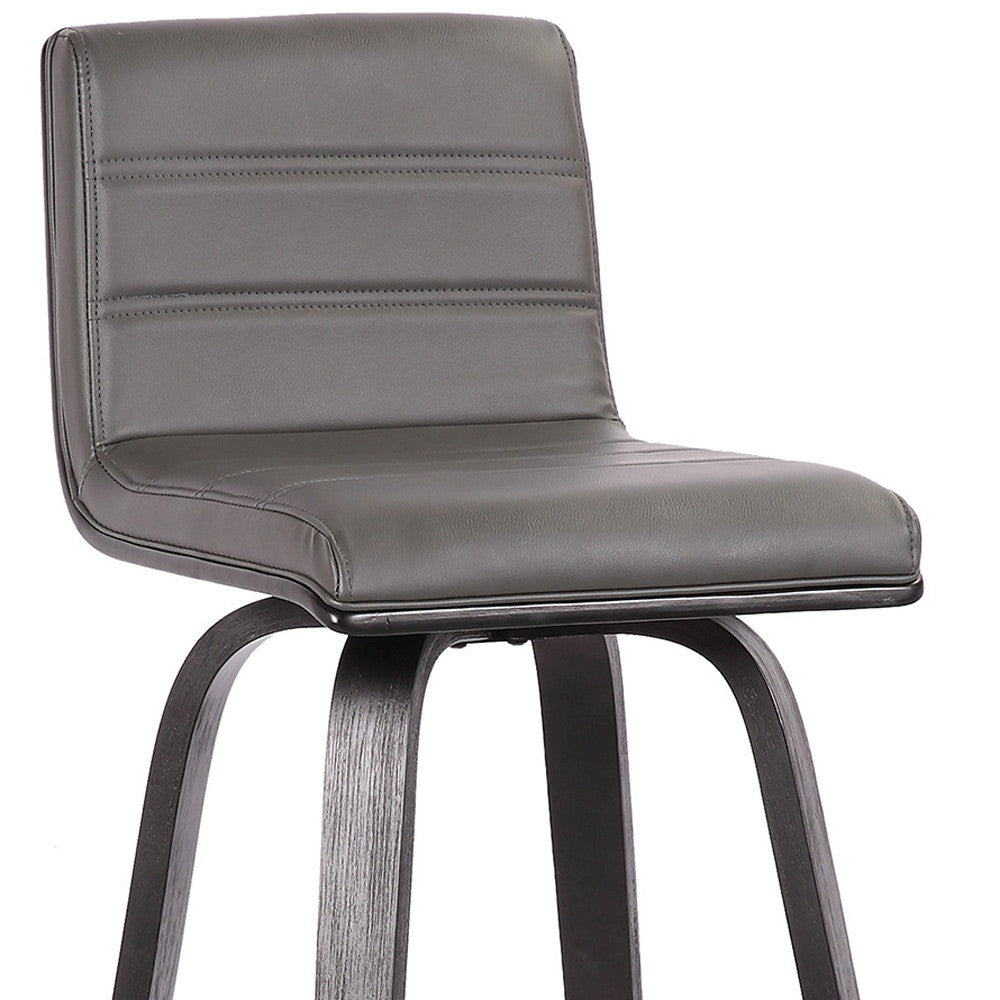 30" Gray And Black Iron Swivel Low Back Bar Height Bar Chair - Living Room | blocked-out-of-stock, Living Room, sync-blocked