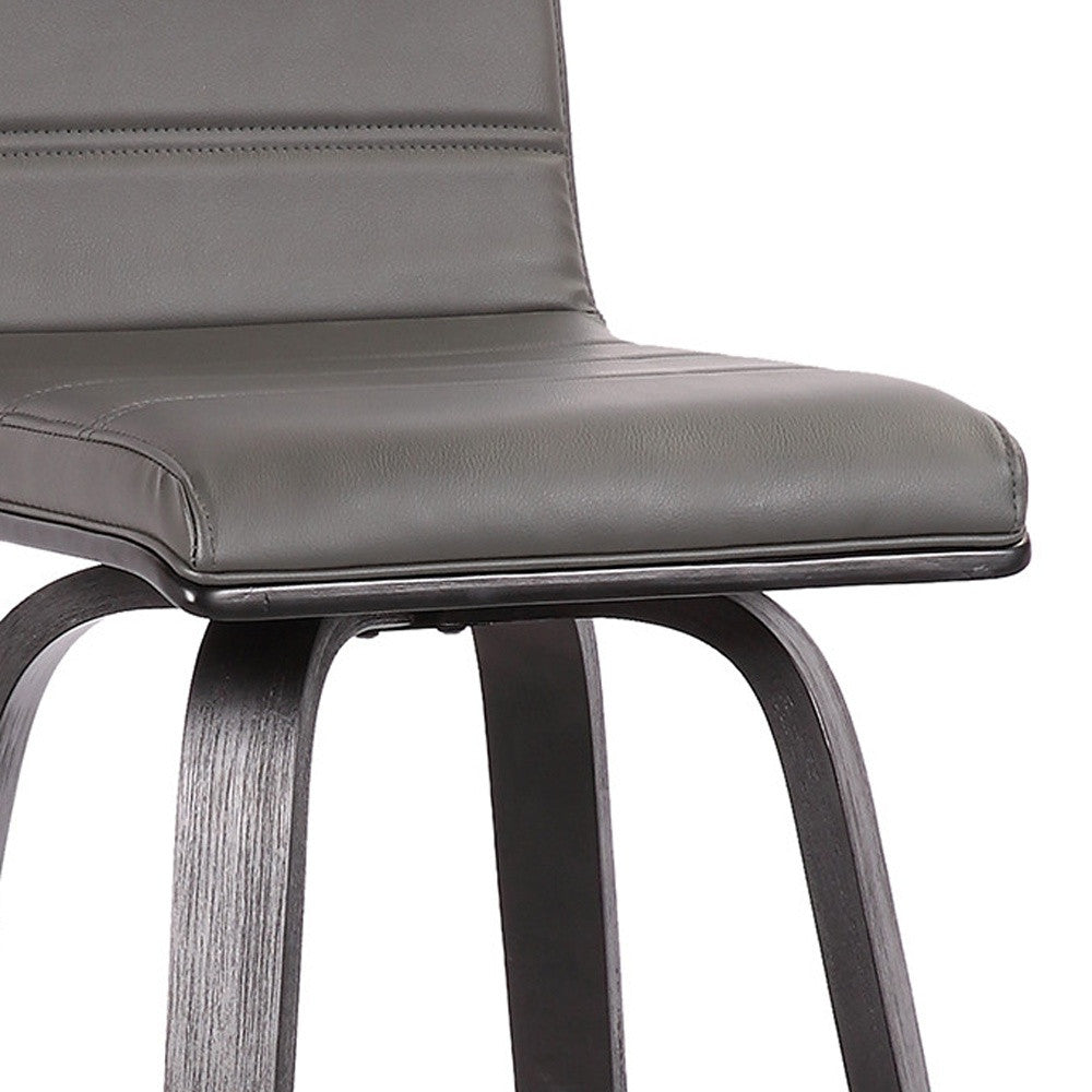 30" Gray And Black Iron Swivel Low Back Bar Height Bar Chair - Living Room | blocked-out-of-stock, Living Room, sync-blocked