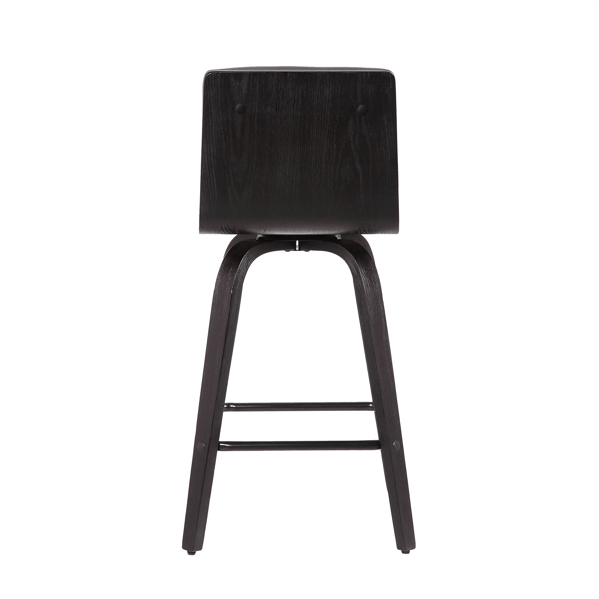 30" Gray And Black Iron Swivel Low Back Bar Height Bar Chair - Living Room | blocked-out-of-stock, Living Room, sync-blocked